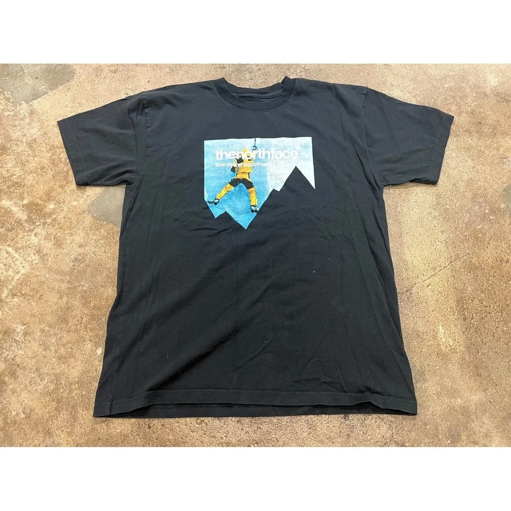 The North Face Mountain Heavyweight‎ T Shirt Unisex Medium Black Graphic Print
